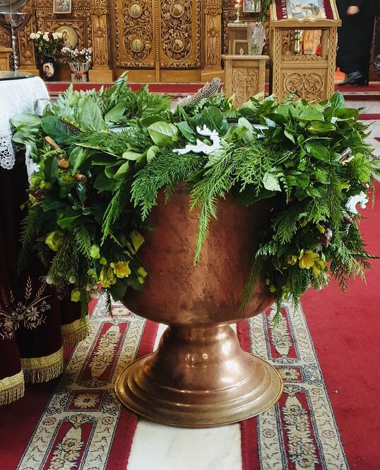 Decoratiune Cristelnita de Botez de Iarna