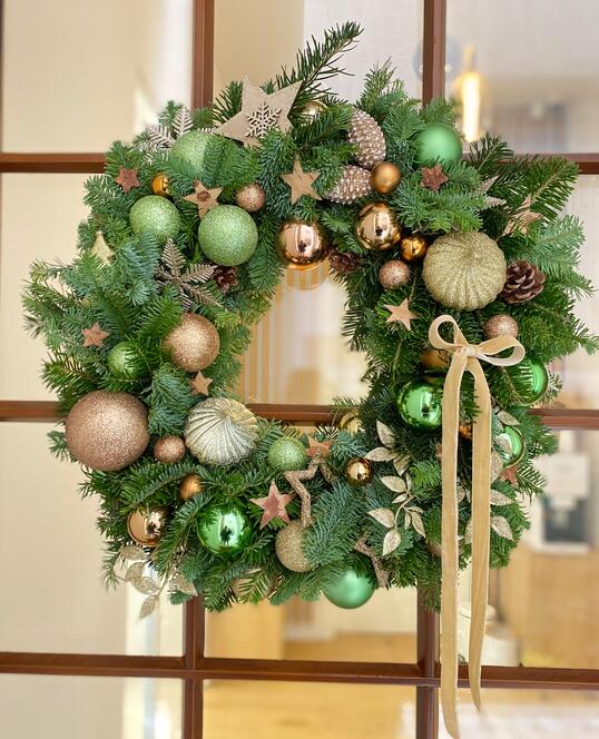 Coronita de Craciun - Gold and Green